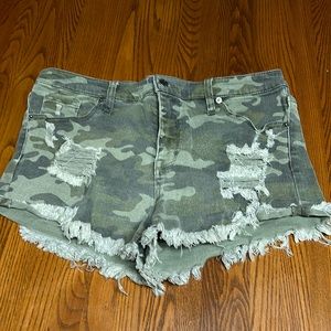 Mossimo Supply Co. 12/31 Camo Denim Shorts